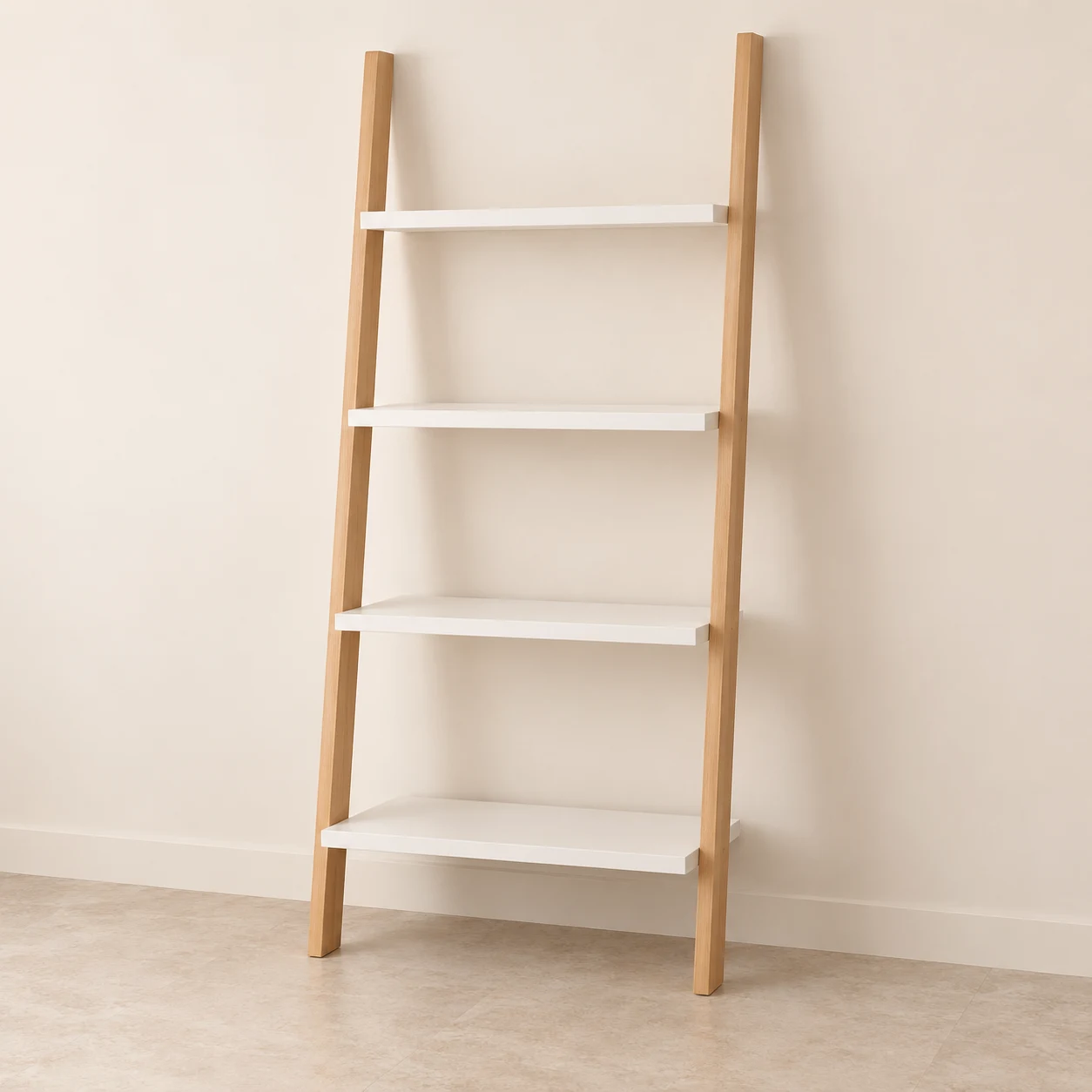 Four-Shelf Ladder Bookcase