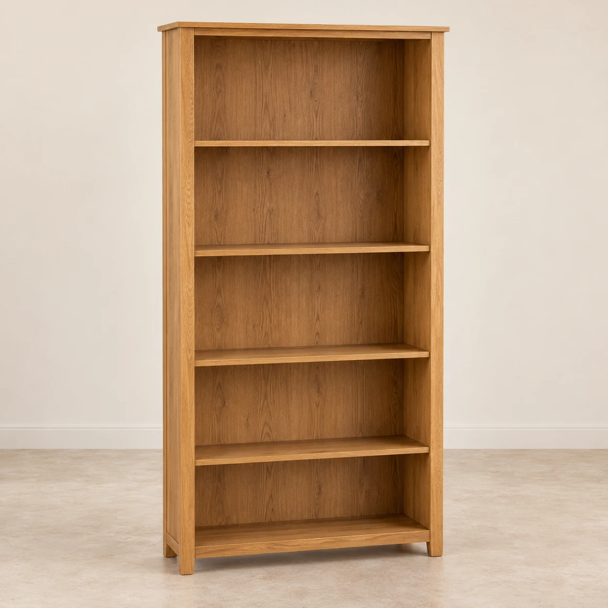 Tall Oak-Look Bookcase